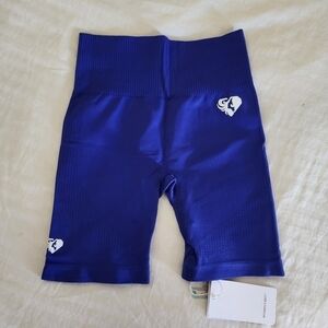 Womens Best Power Seamless Cycling Shorts in Royal Blue size Small